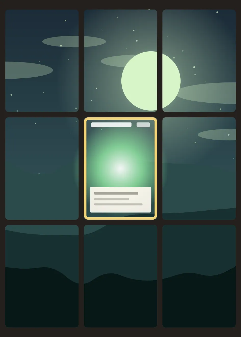 Ectoplasma — Brume de minuit — page 3×3 complète – extended card
