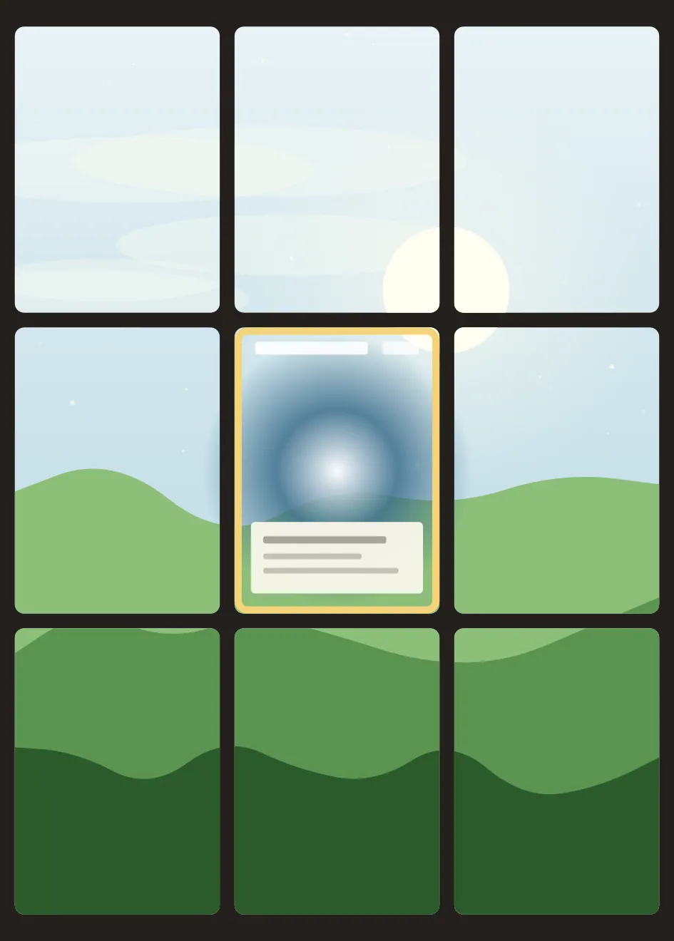 Ronflex — Grande sieste — page 3×3 complète – extended card